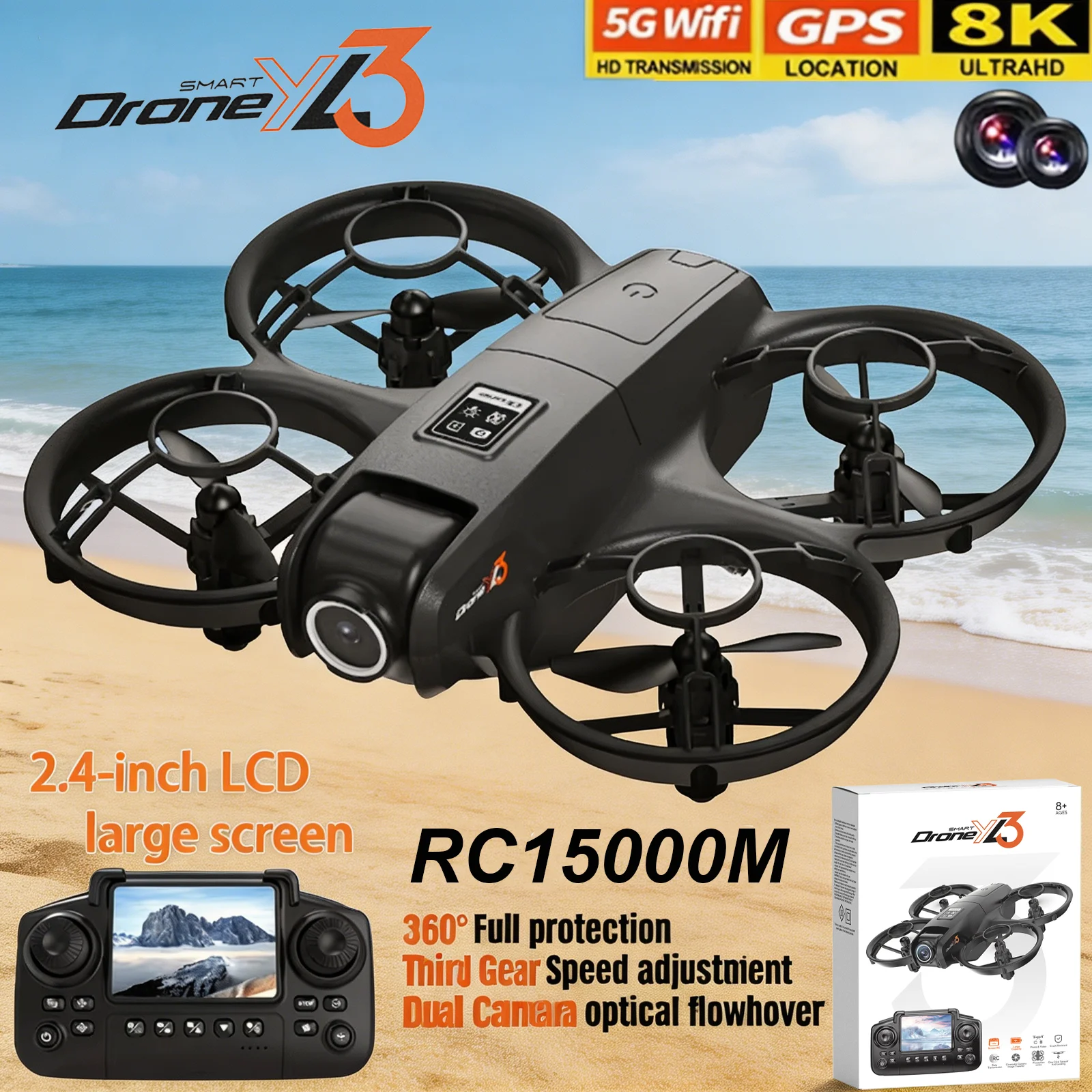 Drone Multispectral - 새로운 YL3 RC 드론 8K 1080P