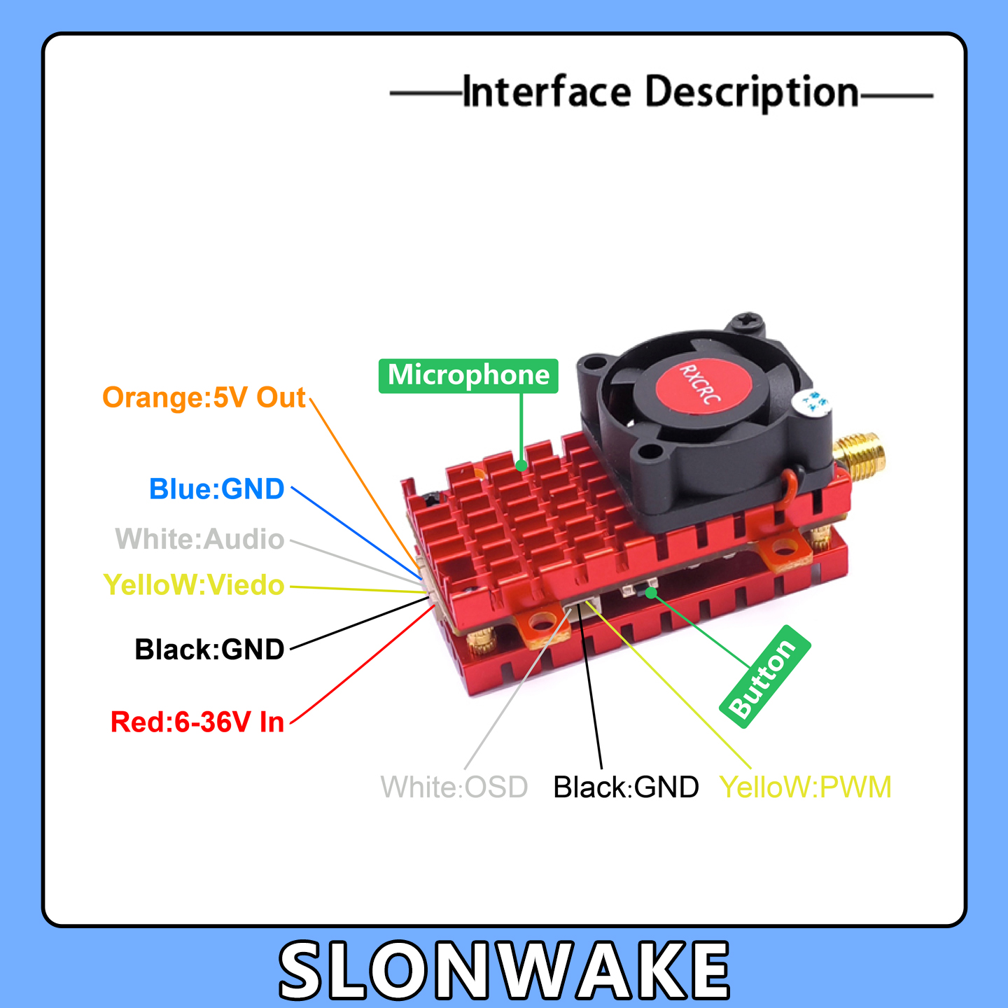 SLONWAKE 5.8G 2W VTX FPV 1800T - Drone Cinematic 리뷰 및 가격